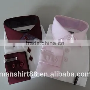 Boy' s Fancy Long Sleeve Contrast Spread Collar and Cuff Casual Shirt thumbnail-1
