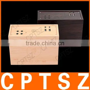 Portable Speaker Bluetooth USB4.0 Dual USB NFC Wooden Bluetooth Speaker Wriess Charging Bluetooth Speaker thumbnail-3