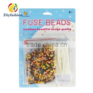 Diyfashion 5mm Hama Perler Fuse Beads Sundae Set With Puzzle Iron Paper and Twezzer Hama Beads Toys for Kids 18031 thumbnail-2