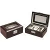 Men Lock Wooden Watch Box Case thumbnail-1
