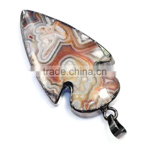 Best Selling Products Natural Mexican Agate Stone Pendant thumbnail-2