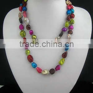 Pearl Necklace Glass Crystal Bead Necklace Party Necklace thumbnail-2