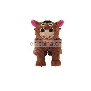 HI Brown Little Donkey Battery Operated Electric Animal Ride for Mall thumbnail-2