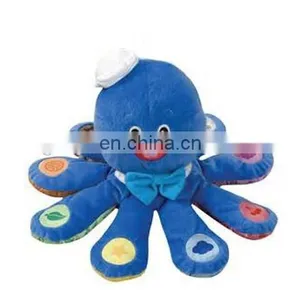 Funny Cartoon Design Dark Blue Smile Octopus Baby Toys thumbnail-1
