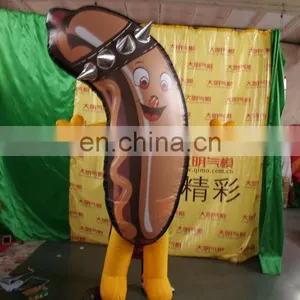New Style Popular Inflatable Costumes Walking Mascotof Sausage for Advertising thumbnail-1
