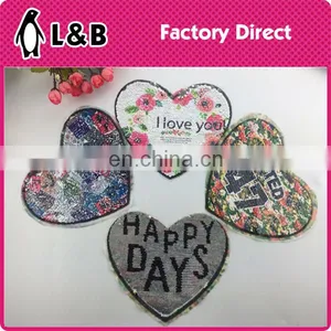 2017 Custom Double Face Sequin Applique Double Side Patch thumbnail-1