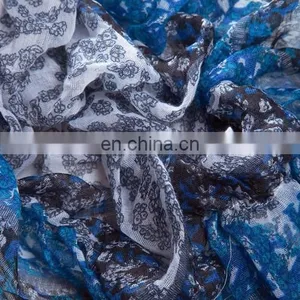 2015 Newest Style Fashion Design Polyester Voile Pleating Scarf(WX025DL) thumbnail-2