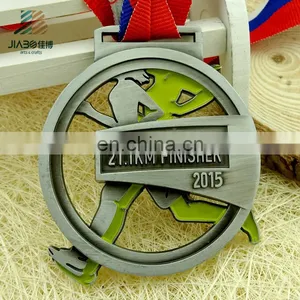 Zinc Alloy Die Cut Hollow Bronze Running Metal Custom Sports Medal With Hanger thumbnail-5