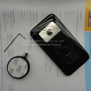 Round Anti-theft Recoil Pull Box With Adjustable Wire Loop Lanyard thumbnail-1