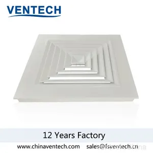 Aluminum Square Supply Ceiling Vent Hvac Ventilation thumbnail-4