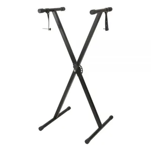 KS-1X Heavy-Duty Single x Adjustable Metal Iron Music Keyboard 61 Keys With Stand thumbnail-1