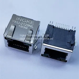 Ingke YKU-2129NL Direct Substitute 6339191-1 1 Port SMT RJ45 8P8C Jacks Without Magnetics thumbnail-1