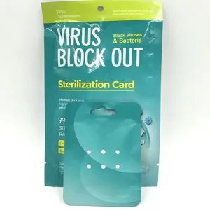 Wholesale Portable Daily Care Air Purification Protective Card With Lanyard Antibacterial Sterilization Card thumbnail-2