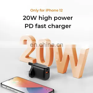 Custom LOGO JOYROOM New Products 2021 Charger UK Plug Mobile Charger 20W PD Phone Charger for Iphone 12 thumbnail-3