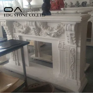 Hot New Products Marble Stone Fireplace Decoration thumbnail-3