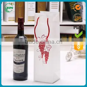 Eco-friendly Plastic Pvc Flat Bottom Decorative Wine Bag thumbnail-2