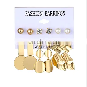 3 Pair/sets Bohemian Style Drop Oil Alloy Combination Ladies Tassel Eardrop Earring Set Earrings thumbnail-1