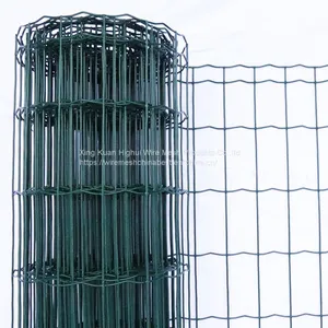 Green PVC Welded Wire Steel Mesh Euro Fence thumbnail-4