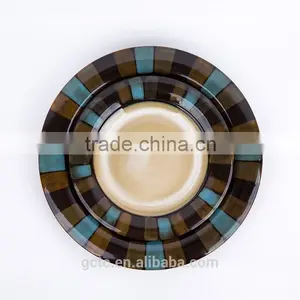 Stoneware Reactive Glaze 16 Pcs Dinnerware Set With Mosaic Design thumbnail-2