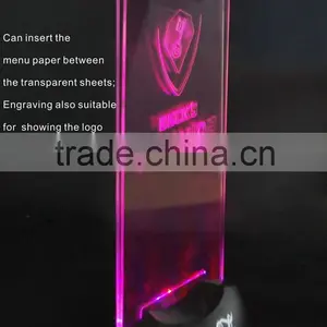 Led Illuminated Menu Holder Led Acrylic Display thumbnail-1