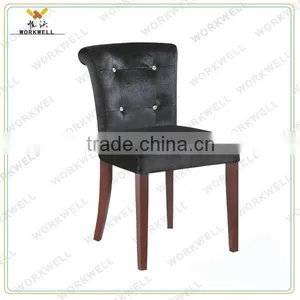 WorkWell Fabric High Quality Dining Chair With Rubber Wood Legs thumbnail-1