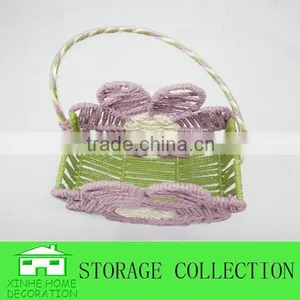 Flower-shape Handmade Paper Decoration Colorful Baskets thumbnail-4