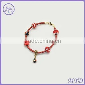 Fashion Leather Beaded Bracelet thumbnail-3