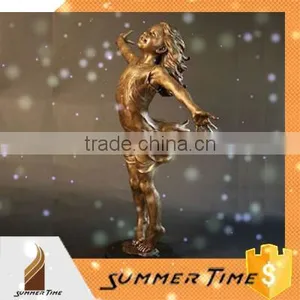 Happy Dancing Girl Bronze Statue thumbnail-1