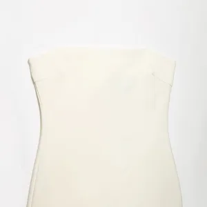 Fashionable and Casual Fluffy Hem Silk Mesh Short Dress for Women thumbnail-2