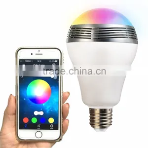 Dimmable Colorful LED Lighting Light With Smart Bluetooth Speaker thumbnail-1