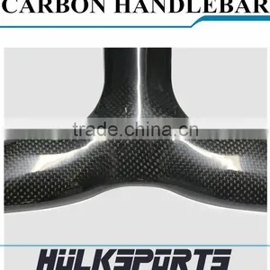 Factory Directly Supplier Carbon Road Handlebar 3K Glossy Finishing 420 mm * 90/100/110 Road Handlebar 700C Road Handle Bar thumbnail-4