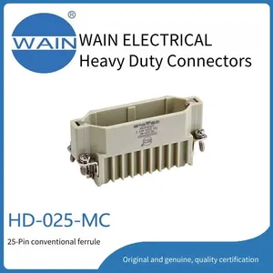 Wain Heavy-duty Connector Hd-025-mc Insert, 25-pin Ultra-high Density Insert, Rectangular Connector, Aviation Plug thumbnail-1