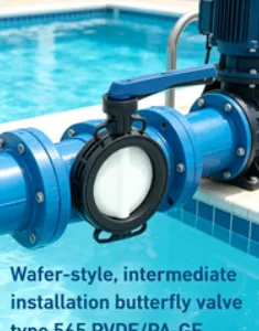 PVDF Butterfly Valve Wafer Type Chemical Resistant Industrial Water Treatment Valve thumbnail-4
