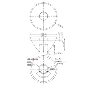 Drone Night - Light Searchlight With a Diameter of 34mm, 3 - Degree and 5 - Degree Beam Angles, High - Brightness Led Lens thumbnail-3