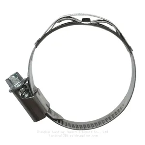 German Type Worm Drive Hose Clamp Automotive Partial Head With Spring thumbnail-1