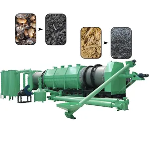 Carbonization Furnaces for Nut Shells Coconuts Walnuts and Hazelnuts Rotary Carbonization Furnce EPC thumbnail-1