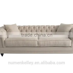 2015 Hot Sales Antiqued Finish Fabric Sofa Leather Sofa Living Room Furniture thumbnail-2