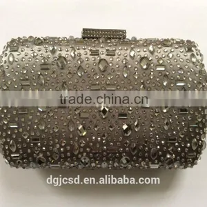 Crystal Satin Evening Bag, New Design Clutch Handbag thumbnail-1
