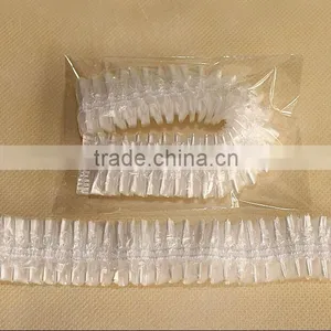 Factory Wholesale Disposable Plastic PE Strip Shower Cap for Hotel thumbnail-2