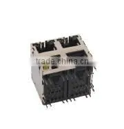 Shielded 2*N Ports RJ45 PCB JACK /Socket/Connector With LED thumbnail-1