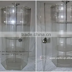 Custom Rotating Acrylic Jewelry Display Case ,acrylic Display Case Rotating Wholesale thumbnail-1