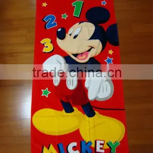 100% Cotton Cartoon Animal Pattern Reactive Printed Velour Beach Towel thumbnail-1