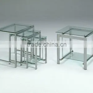 Modern Nesting Table/ Glass Nesting Table thumbnail-1