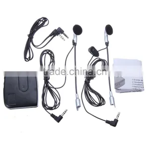 Motorbike Motorcycle Helmet Headset 2 Way Intercom Communication System thumbnail-1