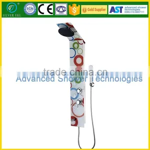 Economic Tempered Glass Shower Panel Massage Shower Column Hot and Cold Tap AST6006 thumbnail-1