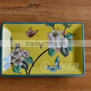 2015 Hot Sale Ceramic Square Flower Plates Dishes thumbnail-6