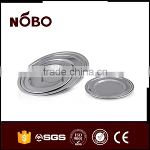 Stainless Steel Round Pudding Plate Circle Tray thumbnail-5