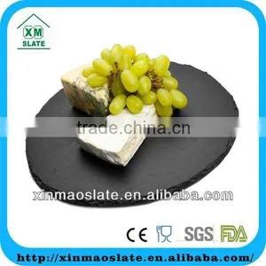 Black Slate Stone Serving Plate Natural Slate Stone Plate Round Slate Plate Quality Choice thumbnail-1