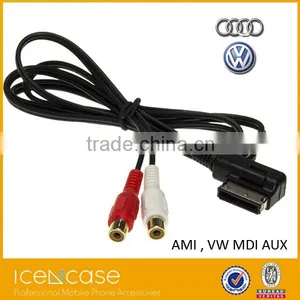 Audi AMI MMI 2RCA Aux Cable Fit 2009 UP MMI 2G 3G System thumbnail-1