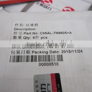 C05AL-7N9805+A Piston Pin for Shangchai Engine thumbnail-2